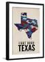 Fort Hood,Texas - the Lone Star State - Camo State-Lantern Press-Framed Art Print