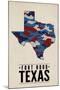 Fort Hood,Texas - the Lone Star State - Camo State-Lantern Press-Mounted Art Print