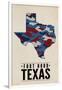 Fort Hood,Texas - the Lone Star State - Camo State-Lantern Press-Framed Art Print