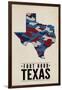 Fort Hood,Texas - the Lone Star State - Camo State-Lantern Press-Framed Art Print
