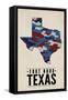 Fort Hood,Texas - the Lone Star State - Camo State-Lantern Press-Framed Stretched Canvas