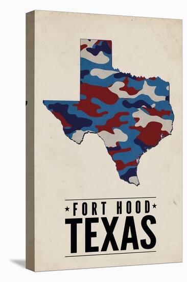 Fort Hood,Texas - the Lone Star State - Camo State-Lantern Press-Stretched Canvas