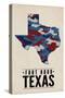 Fort Hood,Texas - the Lone Star State - Camo State-Lantern Press-Stretched Canvas