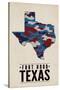 Fort Hood,Texas - the Lone Star State - Camo State-Lantern Press-Stretched Canvas