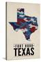 Fort Hood,Texas - the Lone Star State - Camo State-Lantern Press-Stretched Canvas