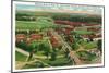 Fort Knox, Kentucky, Aerial View of the Entrance Drive, 1st Cavalry Barracks-Lantern Press-Mounted Premium Giclee Print