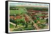 Fort Knox, Kentucky, Aerial View of the Entrance Drive, 1st Cavalry Barracks-Lantern Press-Framed Stretched Canvas