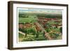 Fort Knox, Kentucky, Aerial View of the Entrance Drive, 1st Cavalry Barracks-Lantern Press-Framed Art Print