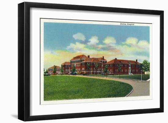 Fort Knox, Kentucky, Exterior View of the Station Hospital-Lantern Press-Framed Art Print