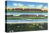 Fort Knox, Kentucky, Panoramic and Aerial View of the Barracks-Lantern Press-Stretched Canvas