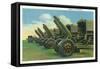 Fort Knox, Kentucky, View of a Battery of 75-Howitzers-Lantern Press-Framed Stretched Canvas