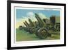 Fort Knox, Kentucky, View of a Battery of 75-Howitzers-Lantern Press-Framed Premium Giclee Print