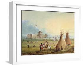 Fort Laramie, 1858-60-Alfred Jacob Miller-Framed Giclee Print