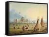 Fort Laramie, 1858-60-Alfred Jacob Miller-Framed Stretched Canvas