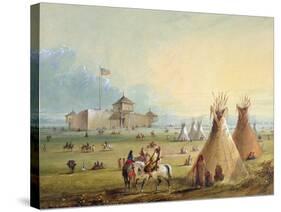 Fort Laramie, 1858-60-Alfred Jacob Miller-Stretched Canvas
