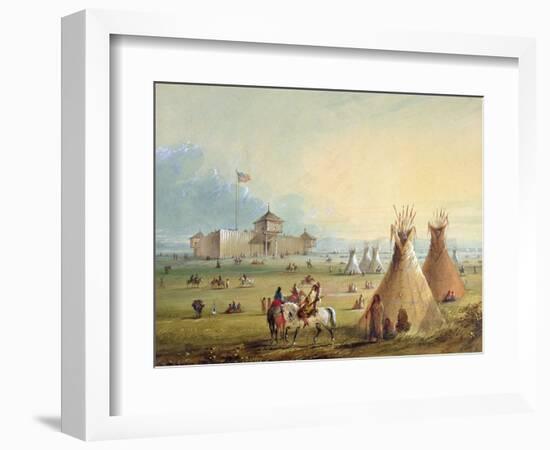 Fort Laramie, 1858-60-Alfred Jacob Miller-Framed Giclee Print