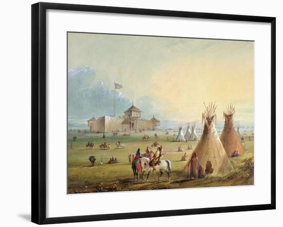 Fort Laramie, 1858-60-Alfred Jacob Miller-Framed Giclee Print