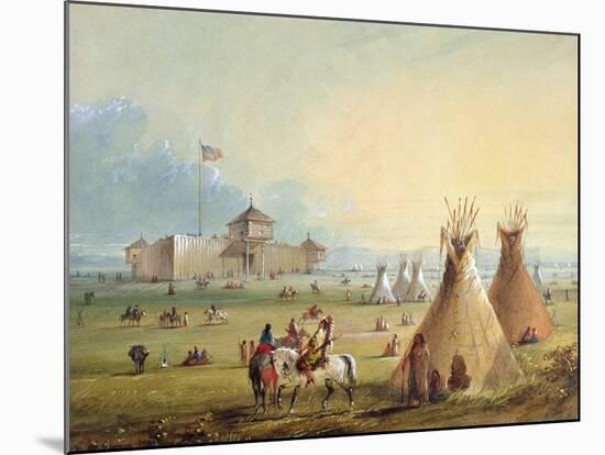 Fort Laramie, 1858-60-Alfred Jacob Miller-Mounted Giclee Print