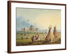 Fort Laramie, 1858-60-Alfred Jacob Miller-Framed Giclee Print