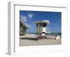 Fort Lauderdale Beach and Life Guard Shack, Fort Lauderdale, Florida-Walter Bibikow-Framed Photographic Print