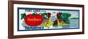 Fort Lewis Tomato Label - Roanoke, VA-Lantern Press-Framed Art Print