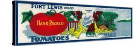 Fort Lewis Tomato Label - Roanoke, VA-Lantern Press-Stretched Canvas