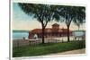 Fort Madison, Iowa - Exterior View of the Santa Fe Train Depot-Lantern Press-Stretched Canvas