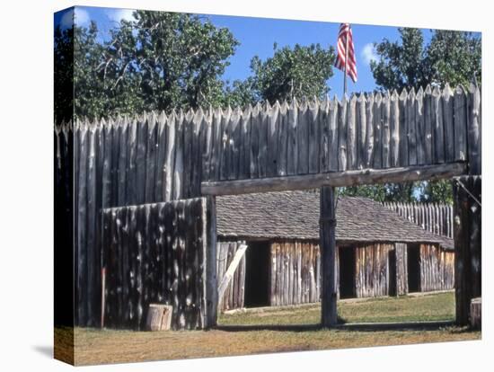 Fort Mandan, Reconstructed Lewis and Clark Campsite on Missouri River, North Dakota-null-Stretched Canvas