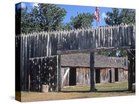 Fort Mandan, Reconstructed Lewis and Clark Campsite on Missouri River, North Dakota-null-Stretched Canvas