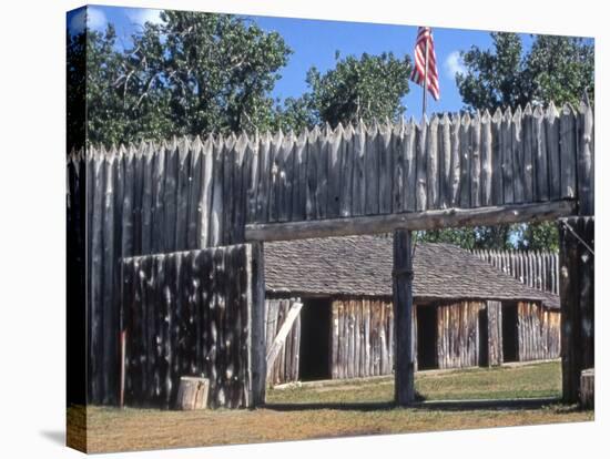 Fort Mandan, Reconstructed Lewis and Clark Campsite on Missouri River, North Dakota-null-Stretched Canvas