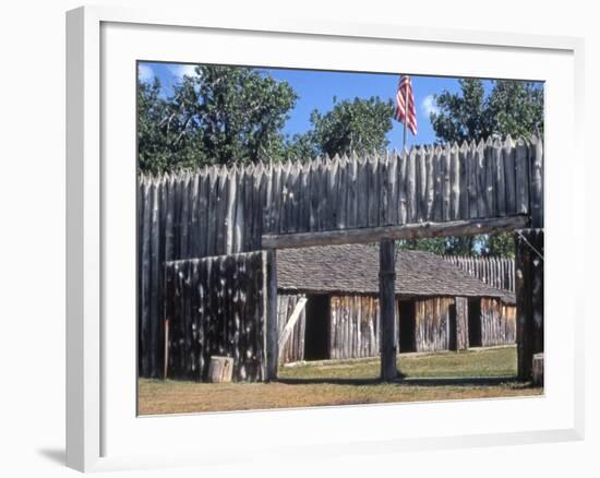 Fort Mandan, Reconstructed Lewis and Clark Campsite on Missouri River, North Dakota-null-Framed Photographic Print