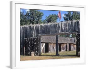 Fort Mandan, Reconstructed Lewis and Clark Campsite on Missouri River, North Dakota-null-Framed Photographic Print