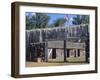 Fort Mandan, Reconstructed Lewis and Clark Campsite on Missouri River, North Dakota-null-Framed Photographic Print
