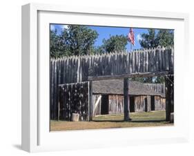 Fort Mandan, Reconstructed Lewis and Clark Campsite on Missouri River, North Dakota-null-Framed Photographic Print