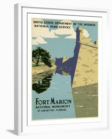 Fort Marion National Monument, St. Augustine, Florida, ca. 1938-WPA-Framed Art Print