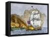 Fort McHenry and Baltimore under British Naval Artillery Attack, 1814-null-Framed Stretched Canvas