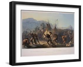 Fort Mckenzie, 28th August 1833, Engraved by Manceau and Hurliman, Published in 1842-Karl Bodmer-Framed Giclee Print