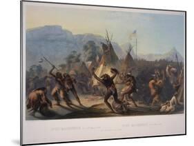 Fort Mckenzie, 28th August 1833, Engraved by Manceau and Hurliman, Published in 1842-Karl Bodmer-Mounted Giclee Print