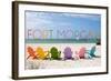 Fort Morgan, Alabama - Colorful Beach Chairs-Lantern Press-Framed Art Print