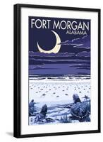 Fort Morgan, Alabama - Sea Turtles Hatching-Lantern Press-Framed Art Print