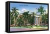 Fort Myers, Florida - Exterior View of the Lee County Court House, c.1948-Lantern Press-Framed Stretched Canvas