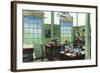 Fort Myers, Florida - T. Edison Winter Home, View of Edison at His Desk in Laboratory Office-Lantern Press-Framed Art Print