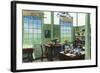 Fort Myers, Florida - T. Edison Winter Home, View of Edison at His Desk in Laboratory Office-Lantern Press-Framed Art Print