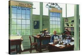 Fort Myers, Florida - T. Edison Winter Home, View of Edison at His Desk in Laboratory Office-Lantern Press-Stretched Canvas