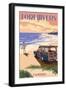 Fort Myers, Florida - Woody on the Beach-Lantern Press-Framed Art Print