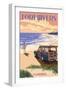 Fort Myers, Florida - Woody on the Beach-Lantern Press-Framed Art Print