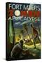 Fort Myers, Florida - Zombie Apocalypse-Lantern Press-Stretched Canvas