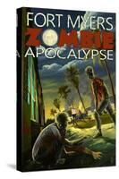 Fort Myers, Florida - Zombie Apocalypse-Lantern Press-Stretched Canvas