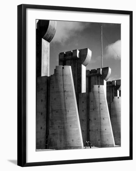 Fort Peck Dam, in the Missouri River: Image Used on First Life Magazine Cover, November 23, 1936-null-Framed Photographic Print