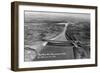 Fort Peck, Montana - Aerial View of Dam and Spillway-Lantern Press-Framed Art Print